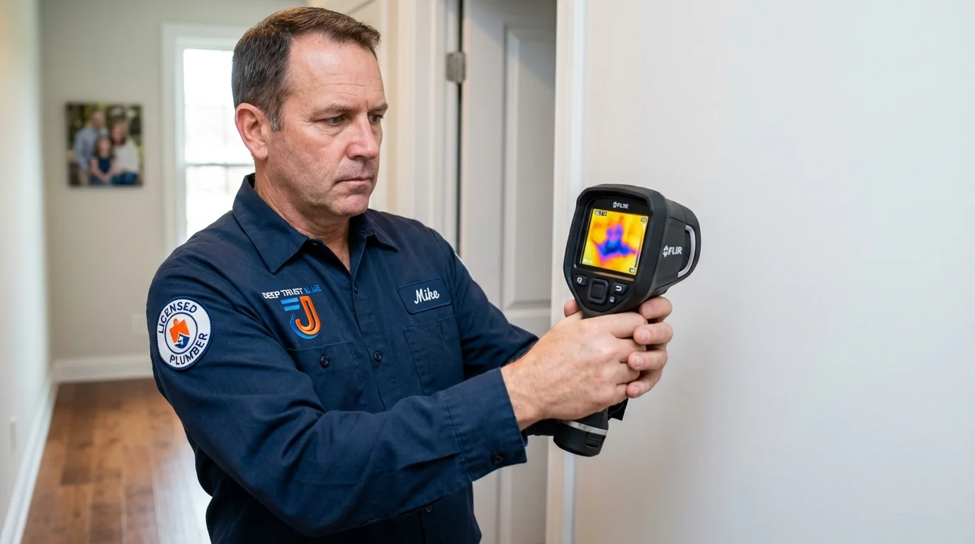 Thermal imaging leak detection by Johns Plumbing LLC in Laingsburg